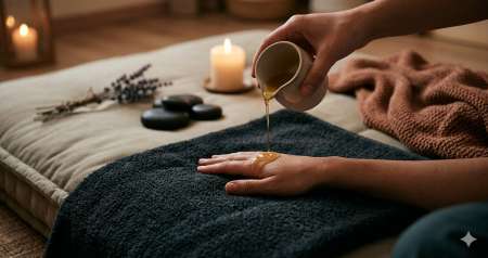 Massage huile chaude homme , femme