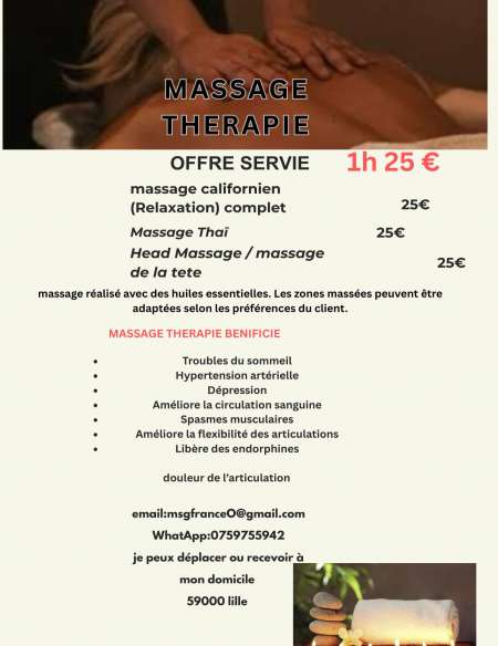 Je propose massage californien a lille